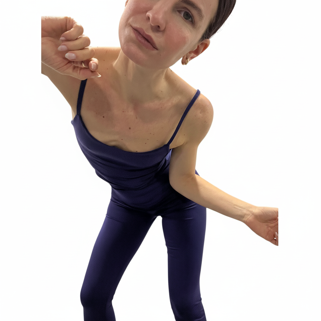 Imagen ajustada outfit azul